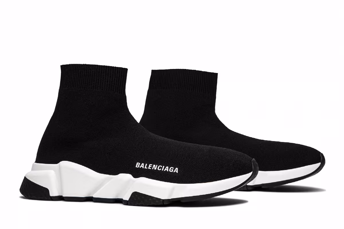 Balenciaga Speed Sneaker Black White 2018, view 9