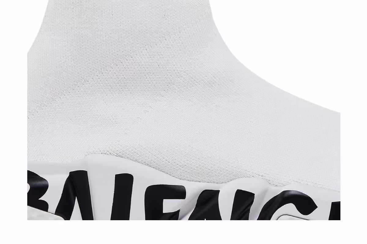 Balenciaga Speed Sneaker Midsole Graffiti - White Black, view 3