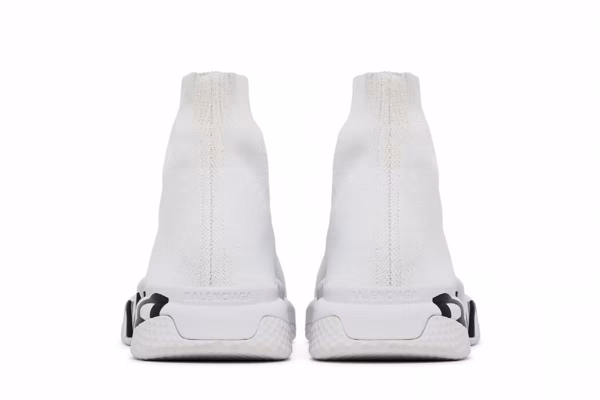Balenciaga Speed Sneaker Midsole Graffiti - White Black, view 7