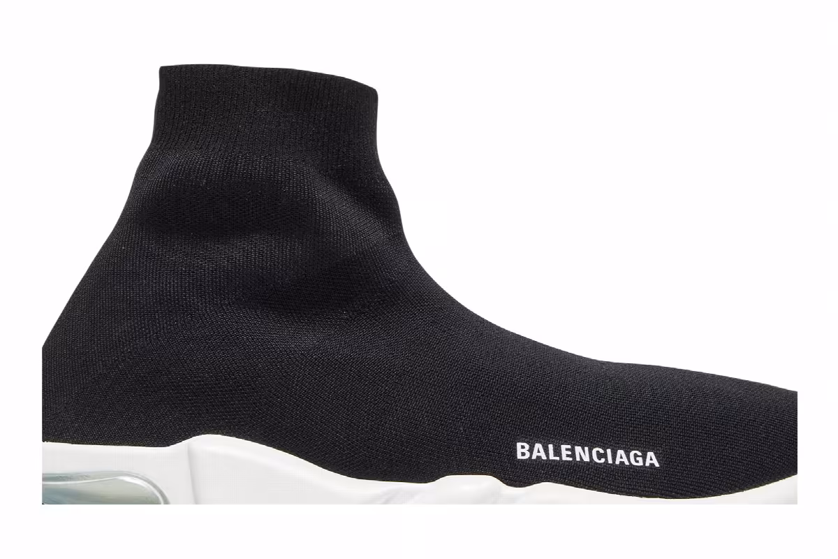 Balenciaga Speed Sneaker Clearsole - Black White, view 3