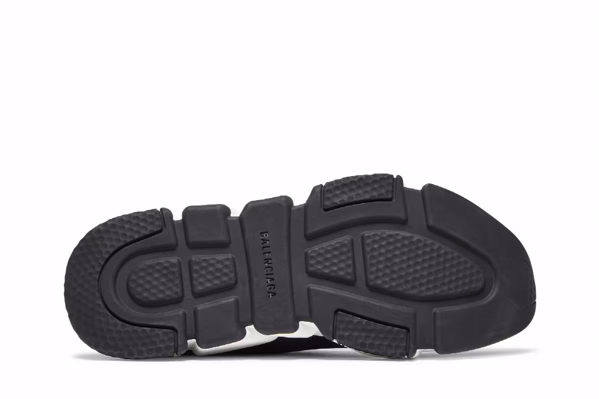 Balenciaga Speed Sneaker Clearsole - Black White, view 5