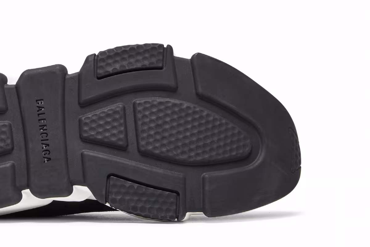 Balenciaga Speed Sneaker Clearsole - Black White, view 6