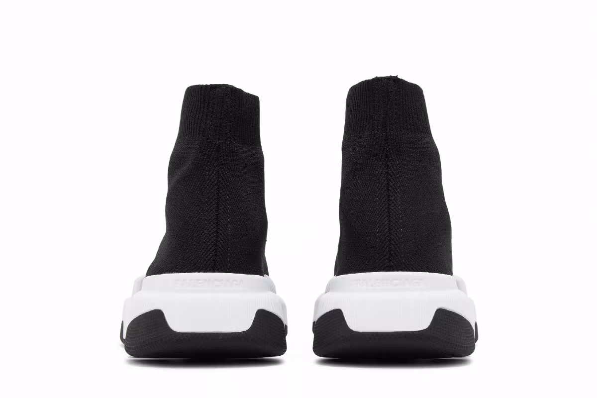 Balenciaga Women's Speed 2.0 Sneaker Black White, view 7