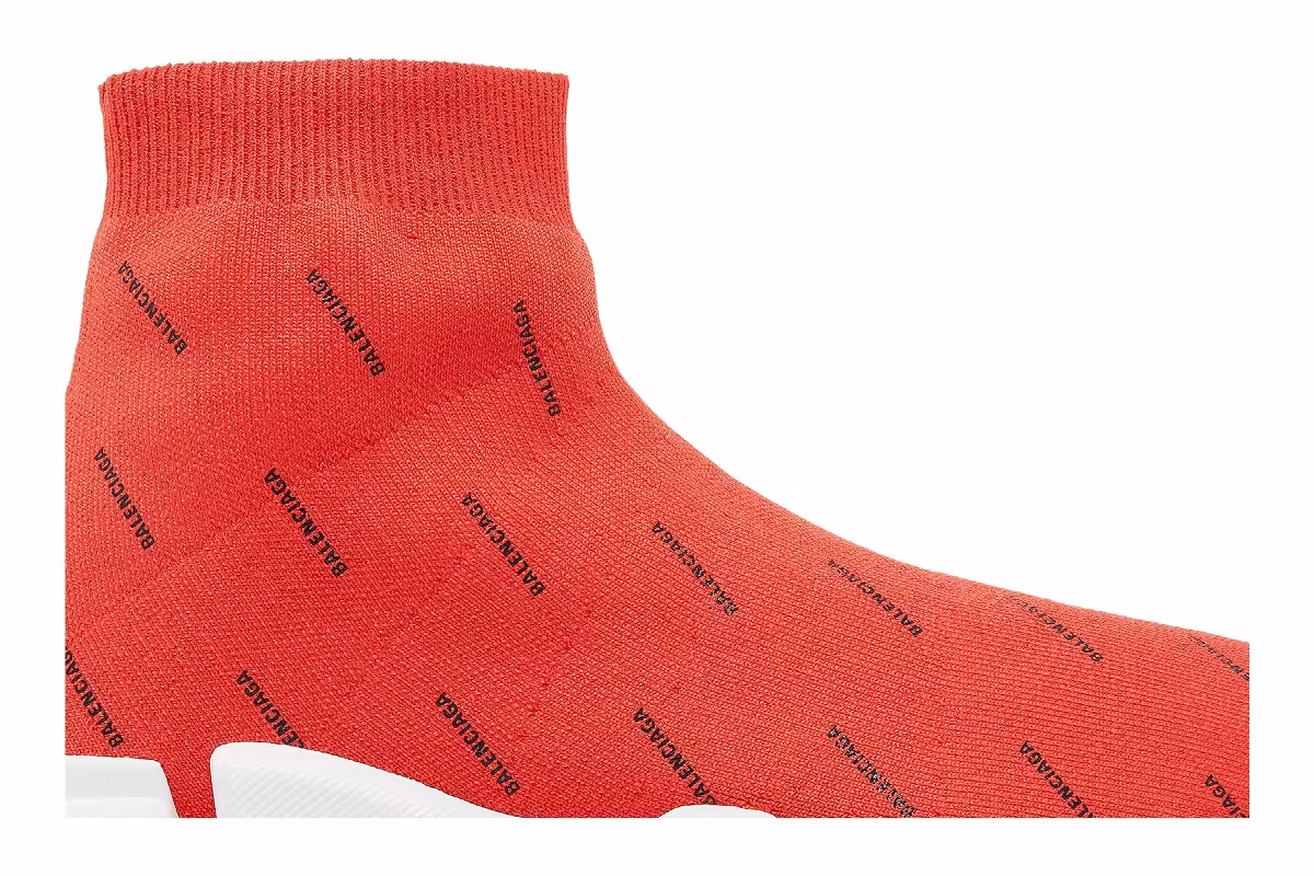 Balenciaga Speed 2.0 Sneaker All Over Logo - Intense Red, view 3