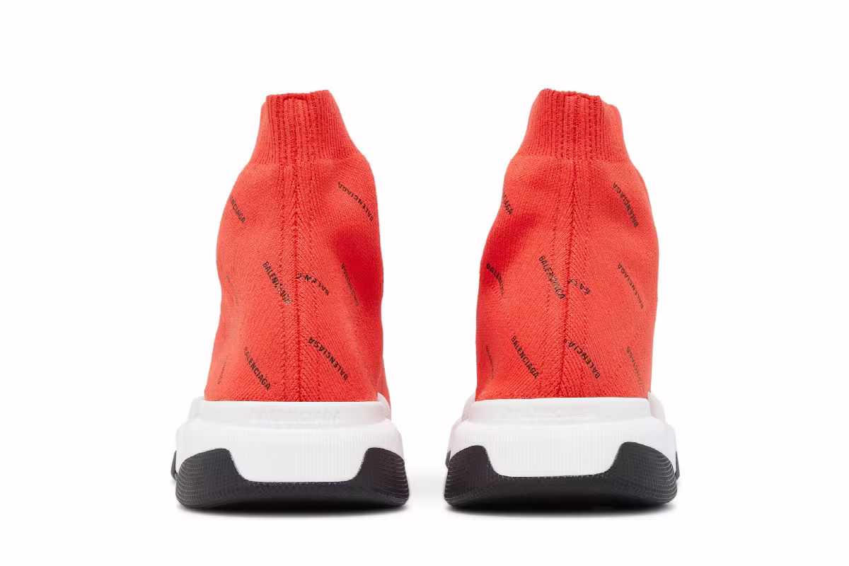 Balenciaga Speed 2.0 Sneaker All Over Logo - Intense Red, view 7