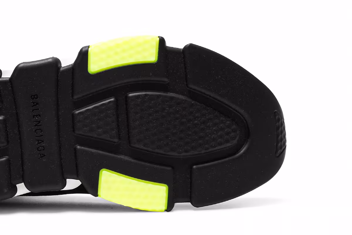 Balenciaga Speed Sneaker Cuffed Black Yellow, view 6