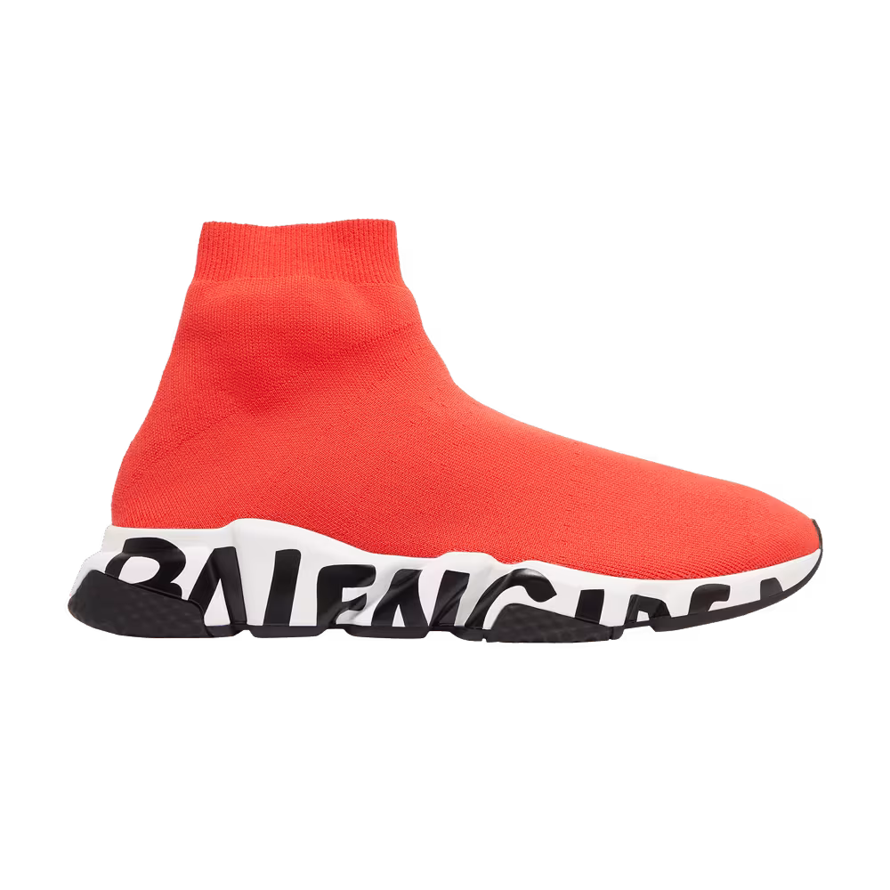Balenciaga Speed Sneaker Midsole Graffiti - Red