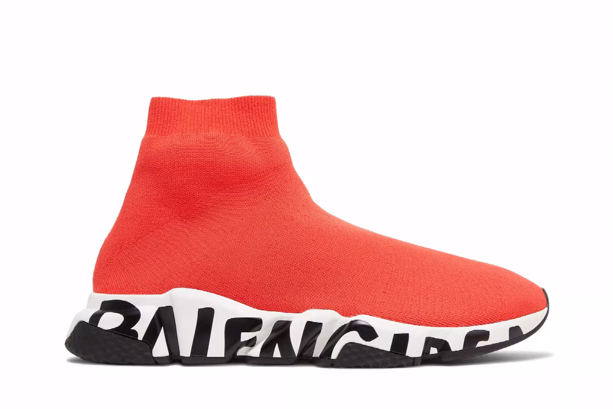 Balenciaga Speed Sneaker Midsole Graffiti - Red, view 2