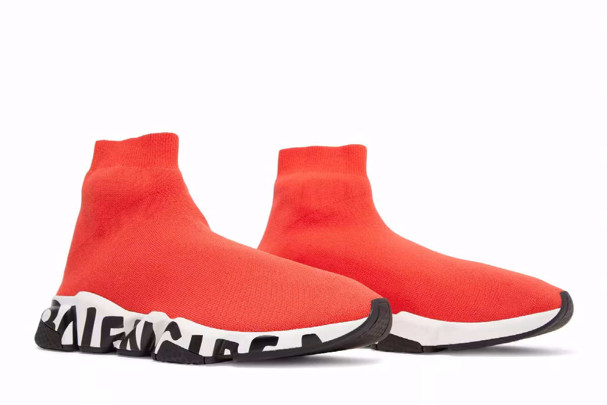 Balenciaga Speed Sneaker Midsole Graffiti - Red, view 9
