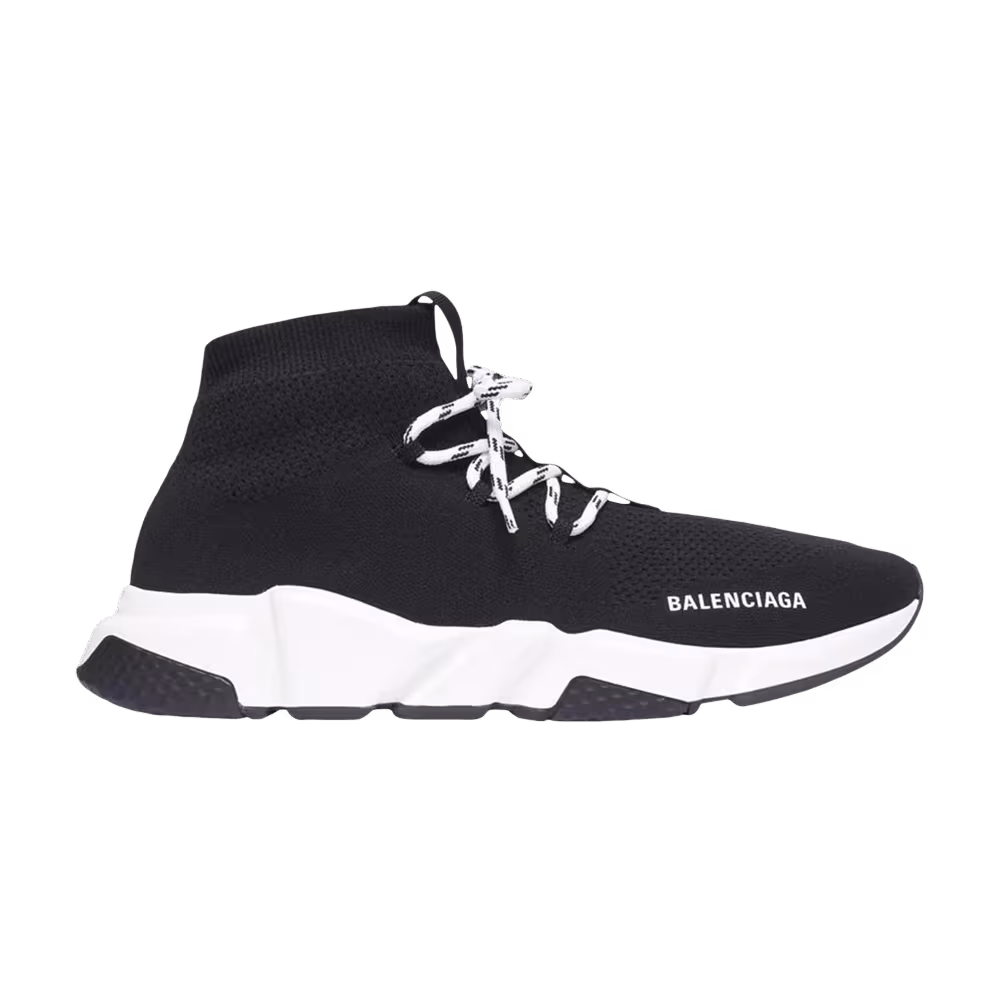 Balenciaga Women's Speed Lace-Up Sneaker Black White