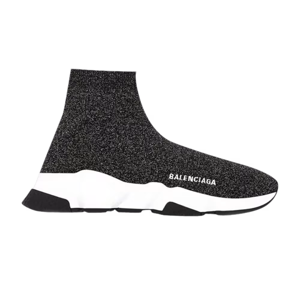 Balenciaga Women's Speed Sneaker Black Glitter