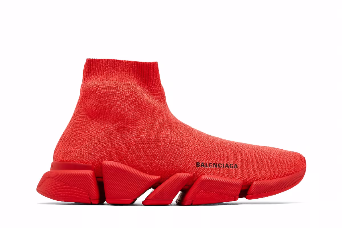 Balenciaga Speed 2.0 Sneaker Intense Red, view 2