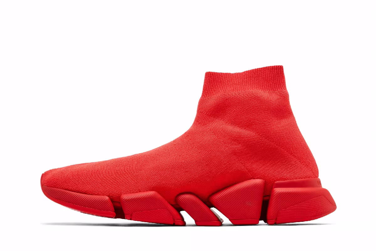 Balenciaga Speed 2.0 Sneaker Intense Red, view 4