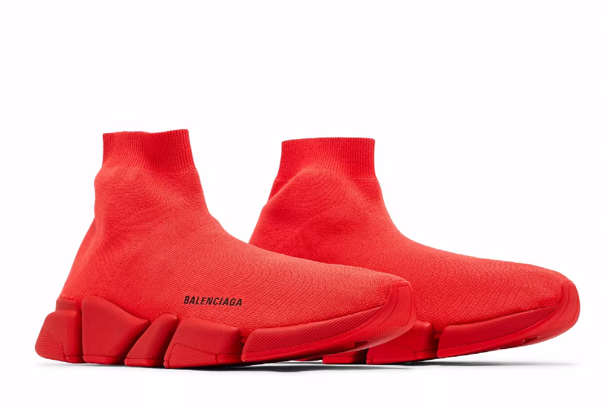 Balenciaga Speed 2.0 Sneaker Intense Red, view 9
