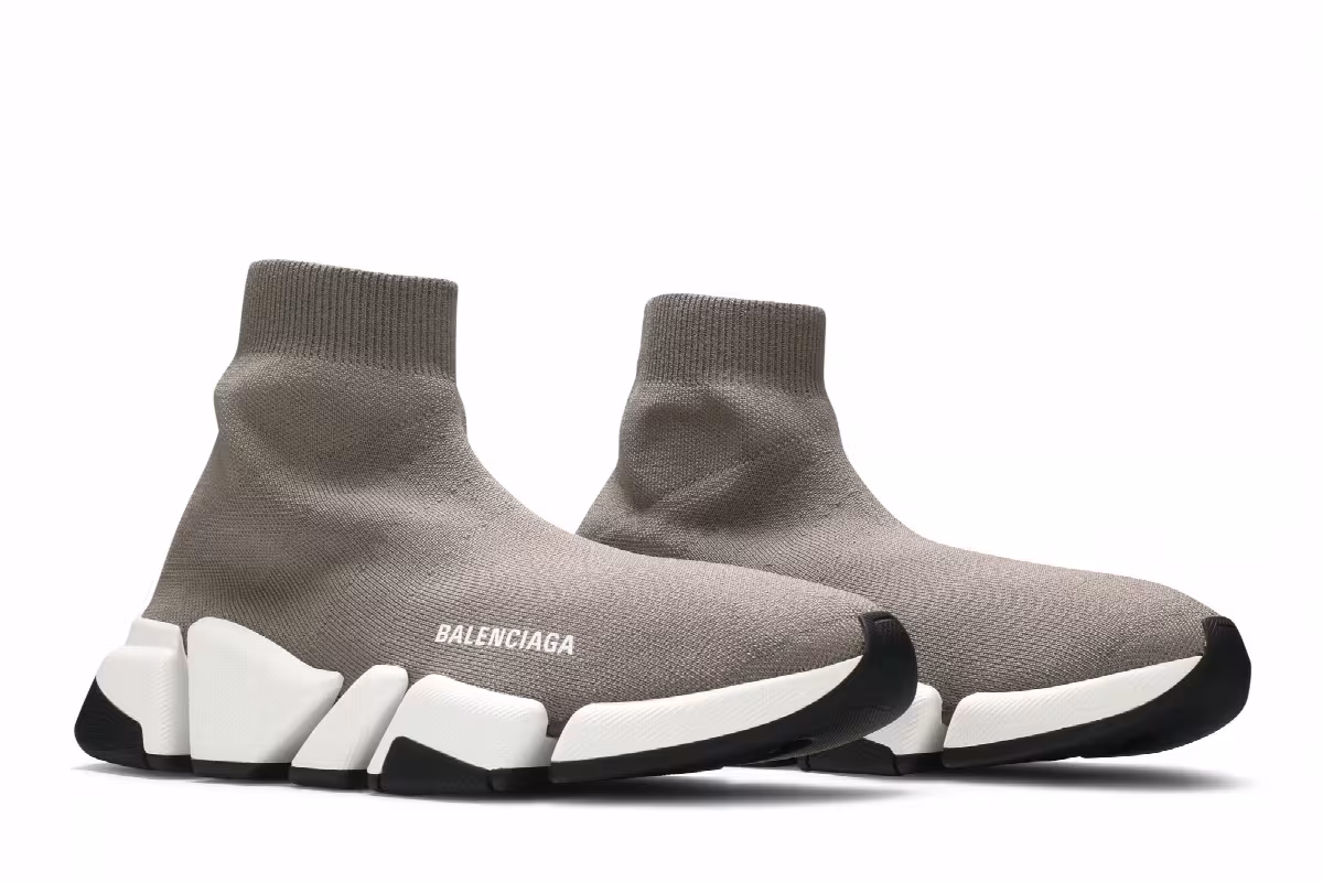 Balenciaga Women's Speed 2.0 Sneaker Dark Beige, view 9