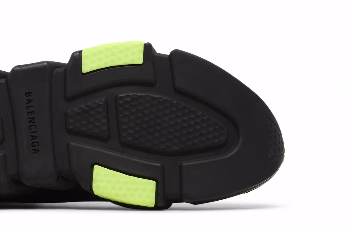 Balenciaga Speed Trainer Clear Sole - Black Yellow Fluo, view 6