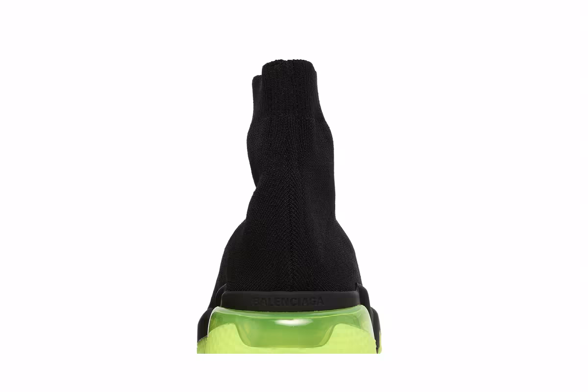 Balenciaga Speed Trainer Clear Sole - Black Yellow Fluo, view 8