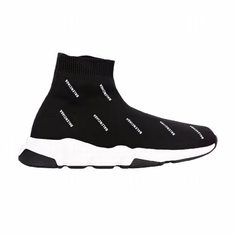 Balenciaga Speed Trainer Kids 'All Over Print - Black White'