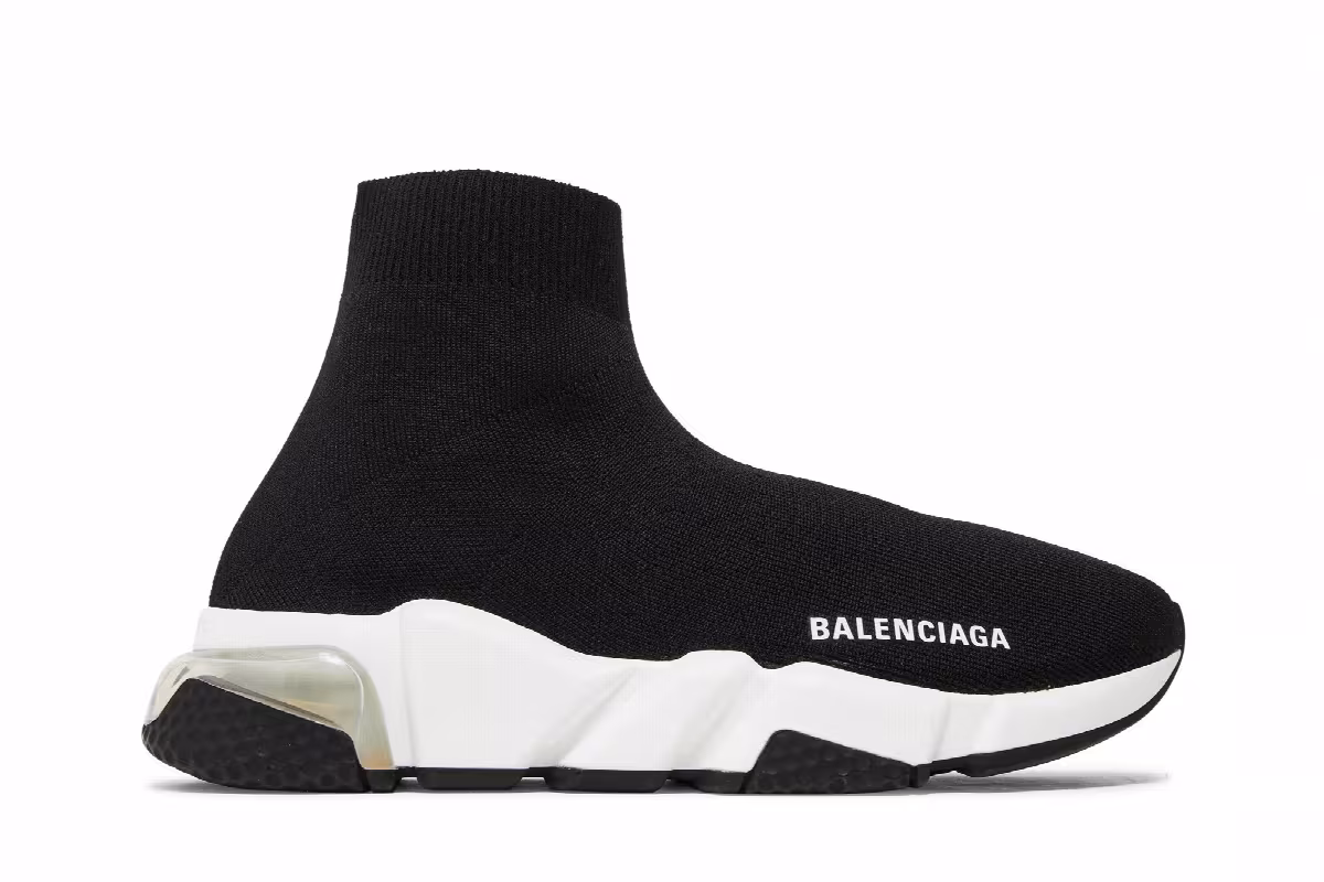 Balenciaga Women's Speed Sneaker Clear Sole - Black, view 2