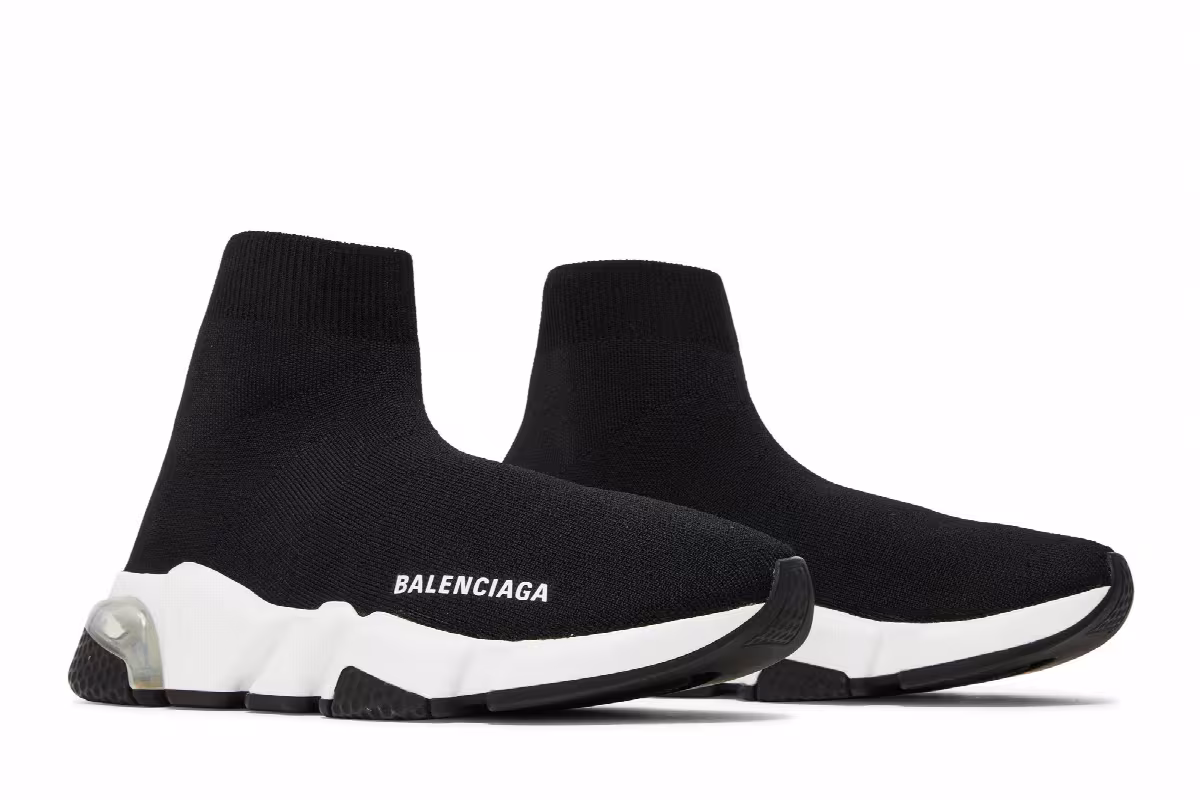 Balenciaga Women's Speed Sneaker Clear Sole - Black, view 9