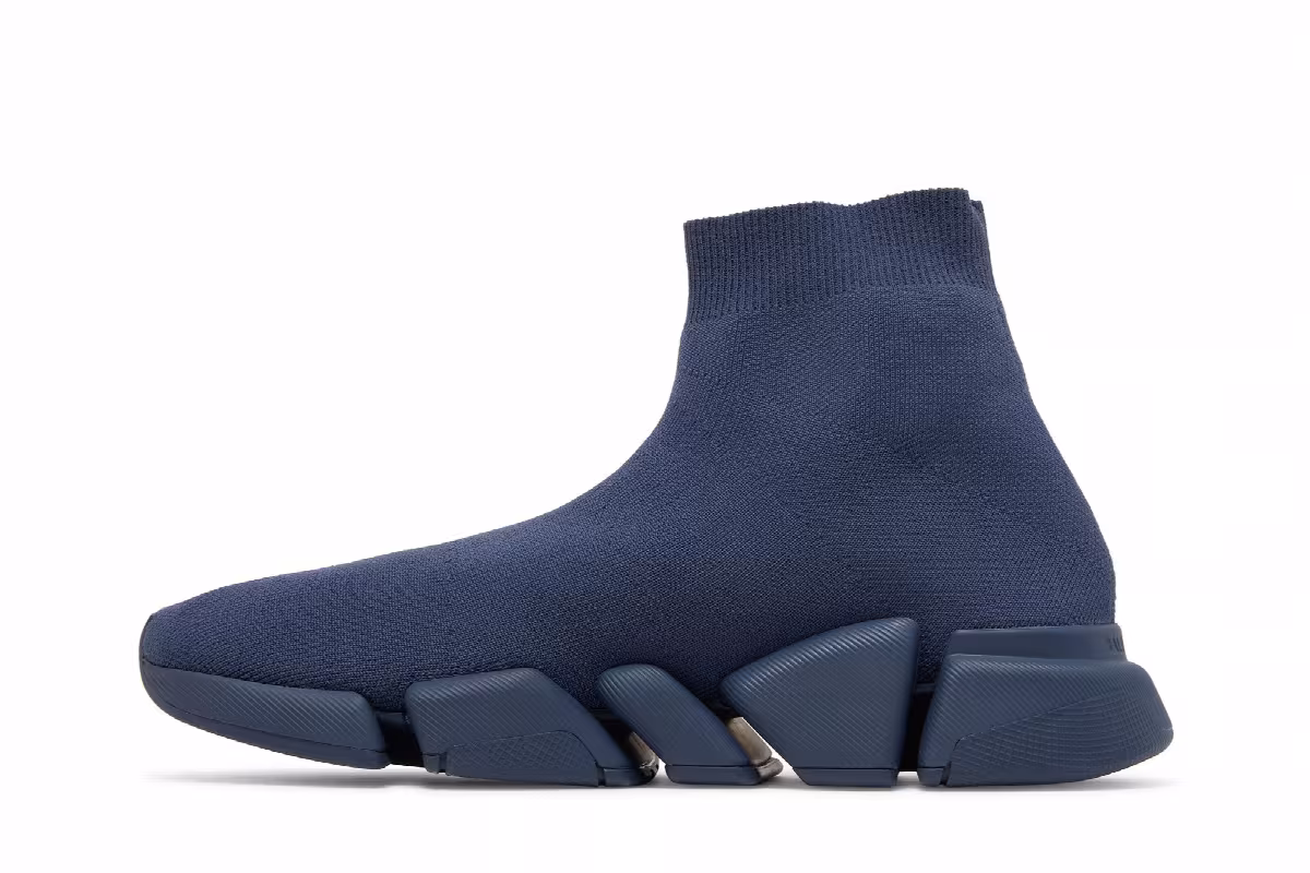 Balenciaga Speed 2.0 Sneaker Navy, view 4