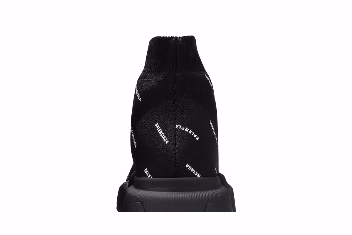Balenciaga Women's Speed 2.0 Sneaker Allover Logo - Black, view 8