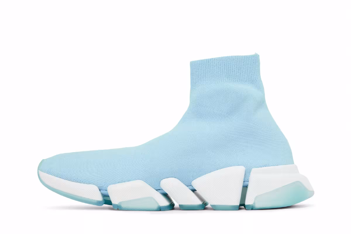Balenciaga Speed 2.0 Sneaker Light Blue, view 4