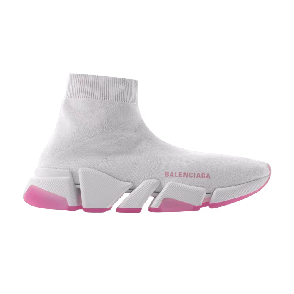 Balenciaga Women's Speed 2.0 Sneaker White Pink
