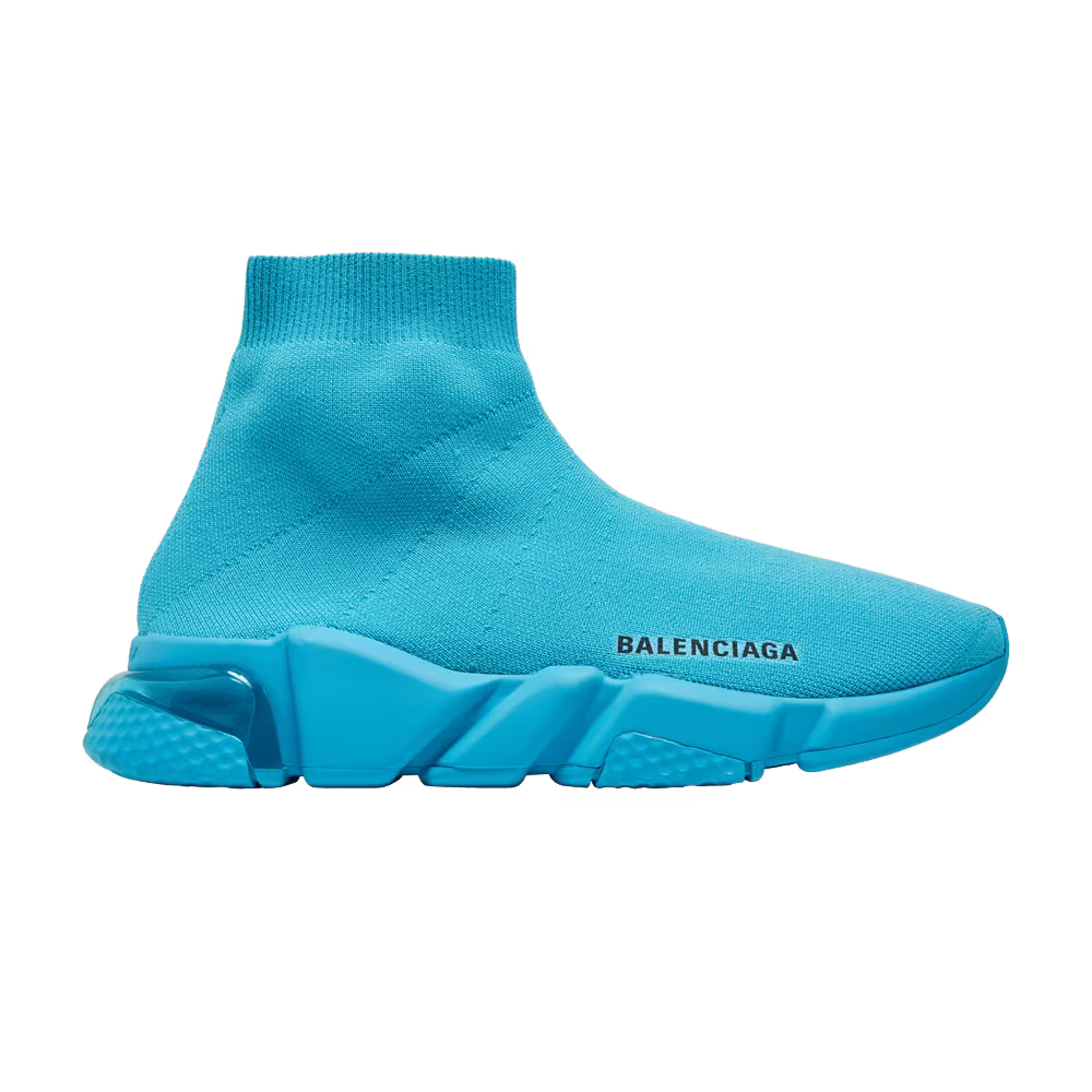 Balenciaga Women's Speed Sneaker Clear Sole - Light Blue