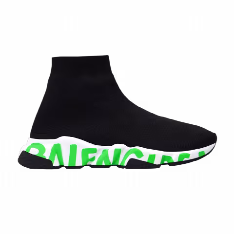Balenciaga Wmns Speed Sneaker 'Midsole Graffiti - Black Fluo Green'