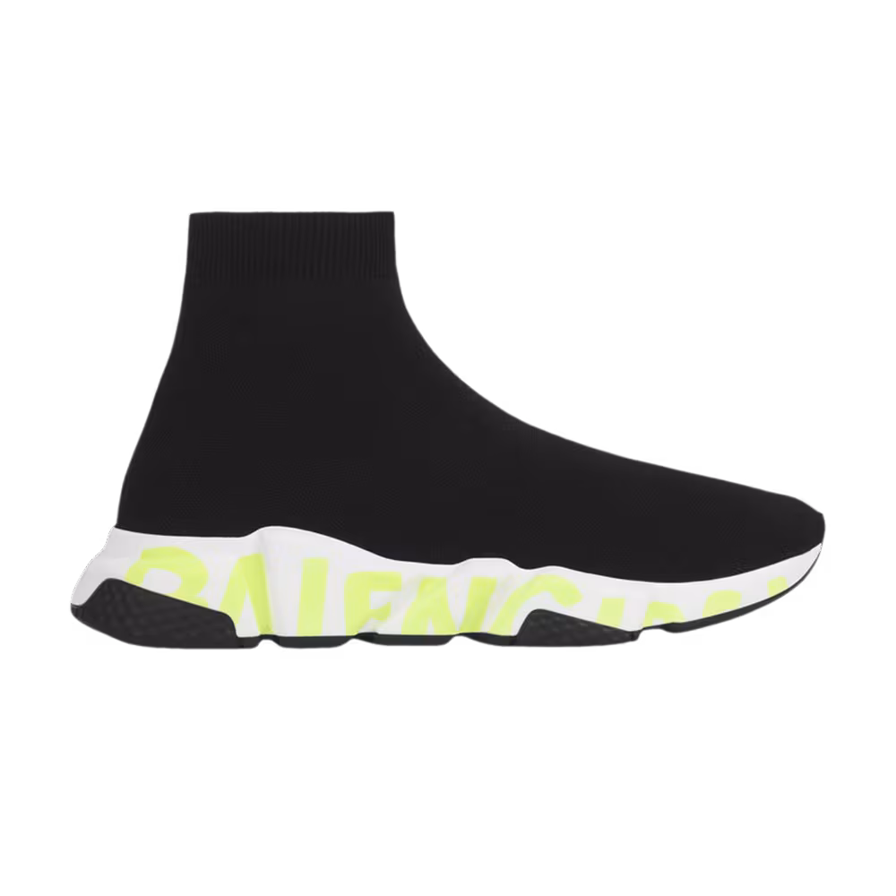 Balenciaga Speed Sneaker Graffiti - Black Fluo Green
