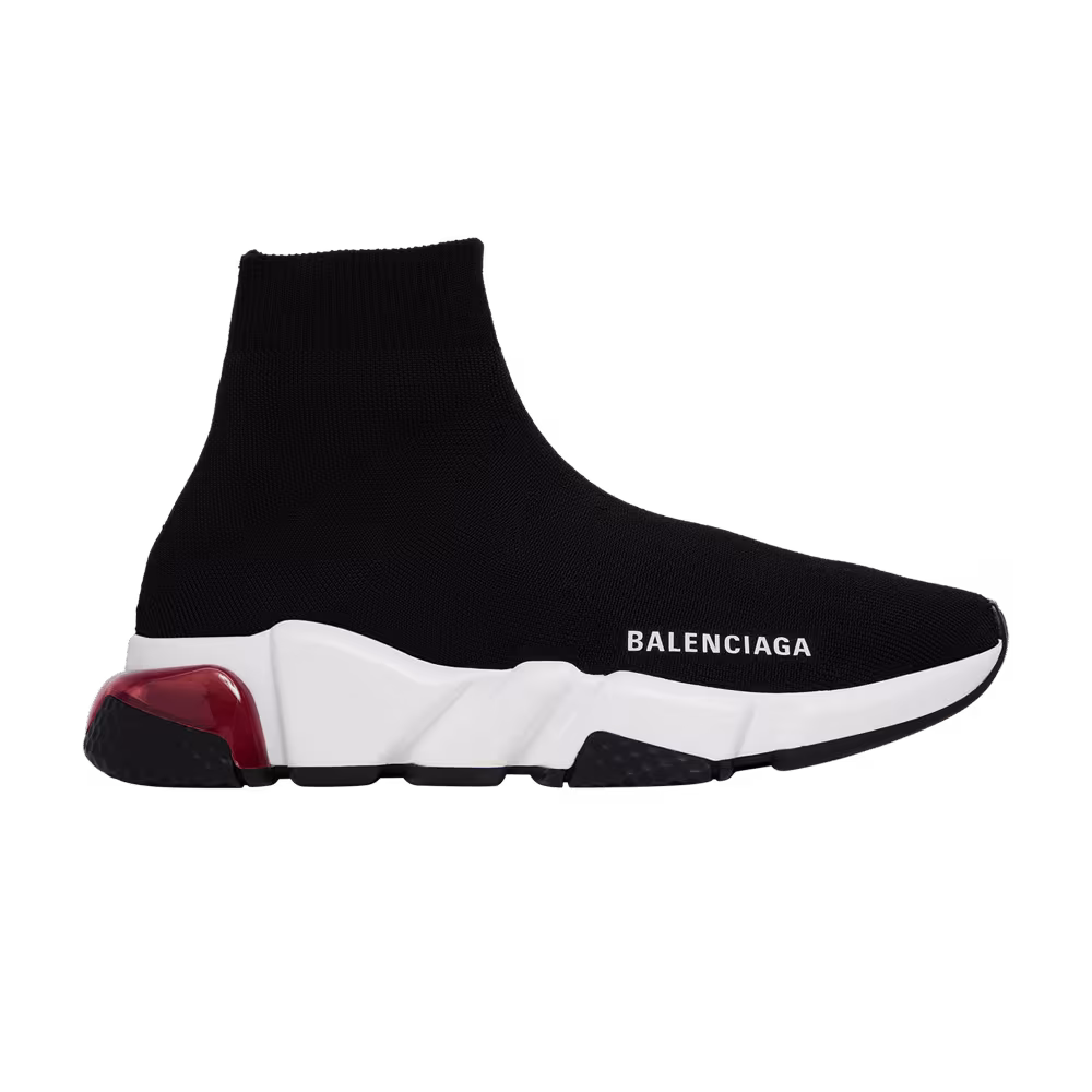 Balenciaga Women's Speed Sneaker Clear Sole - Black Pink