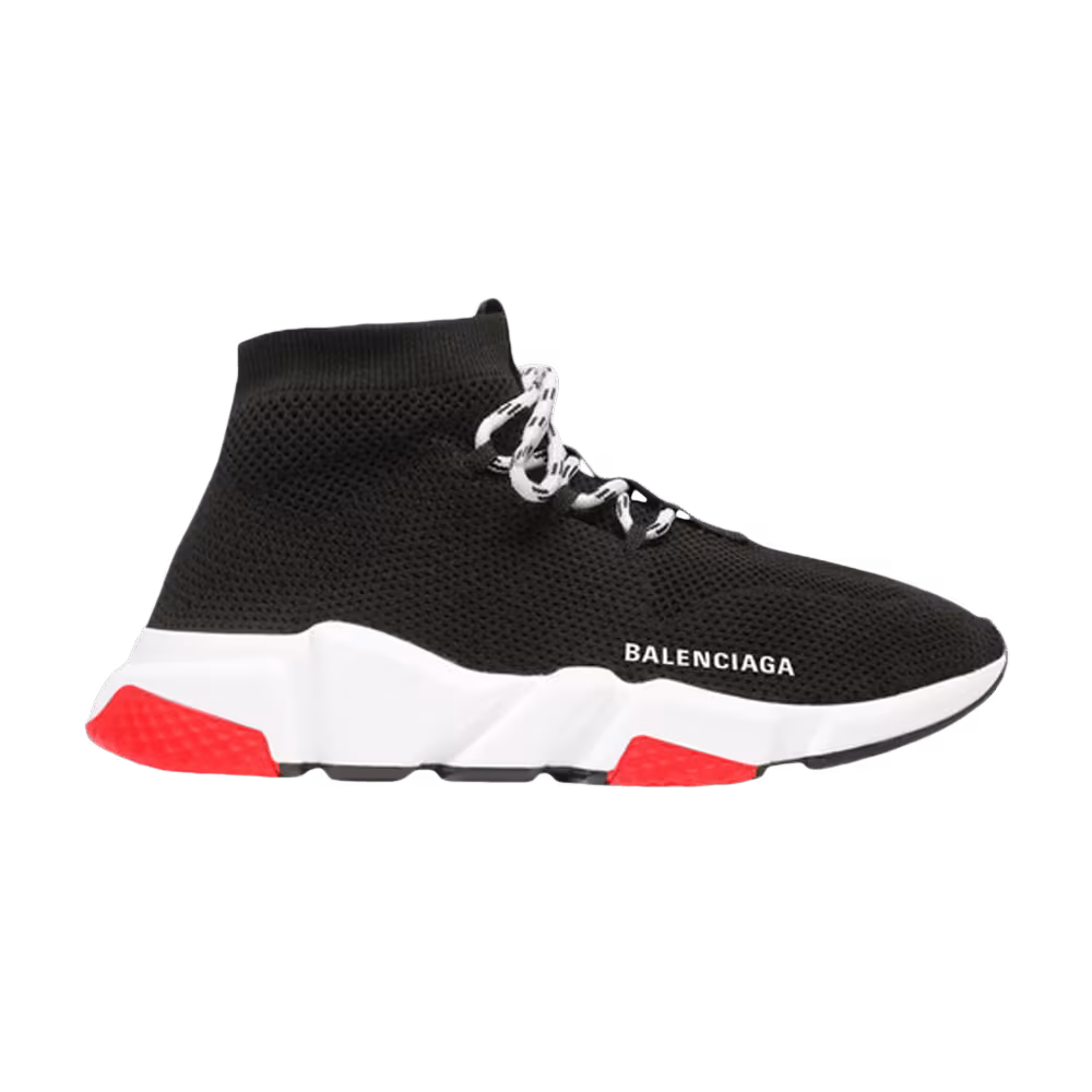 Balenciaga Women's Speed Lace Up Trainer Black Red