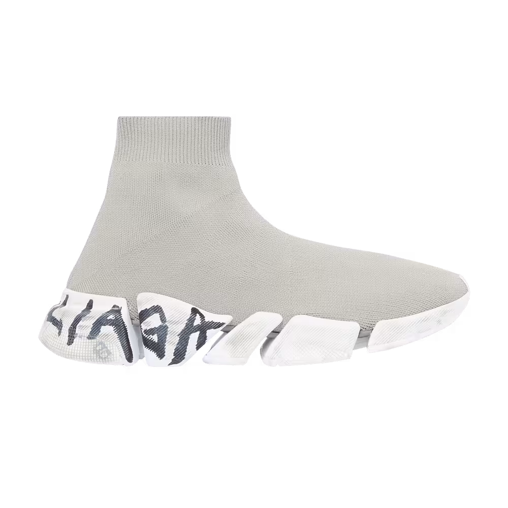 Balenciaga Speed 2.0 Sneaker Worn-Out Graffiti - Grey