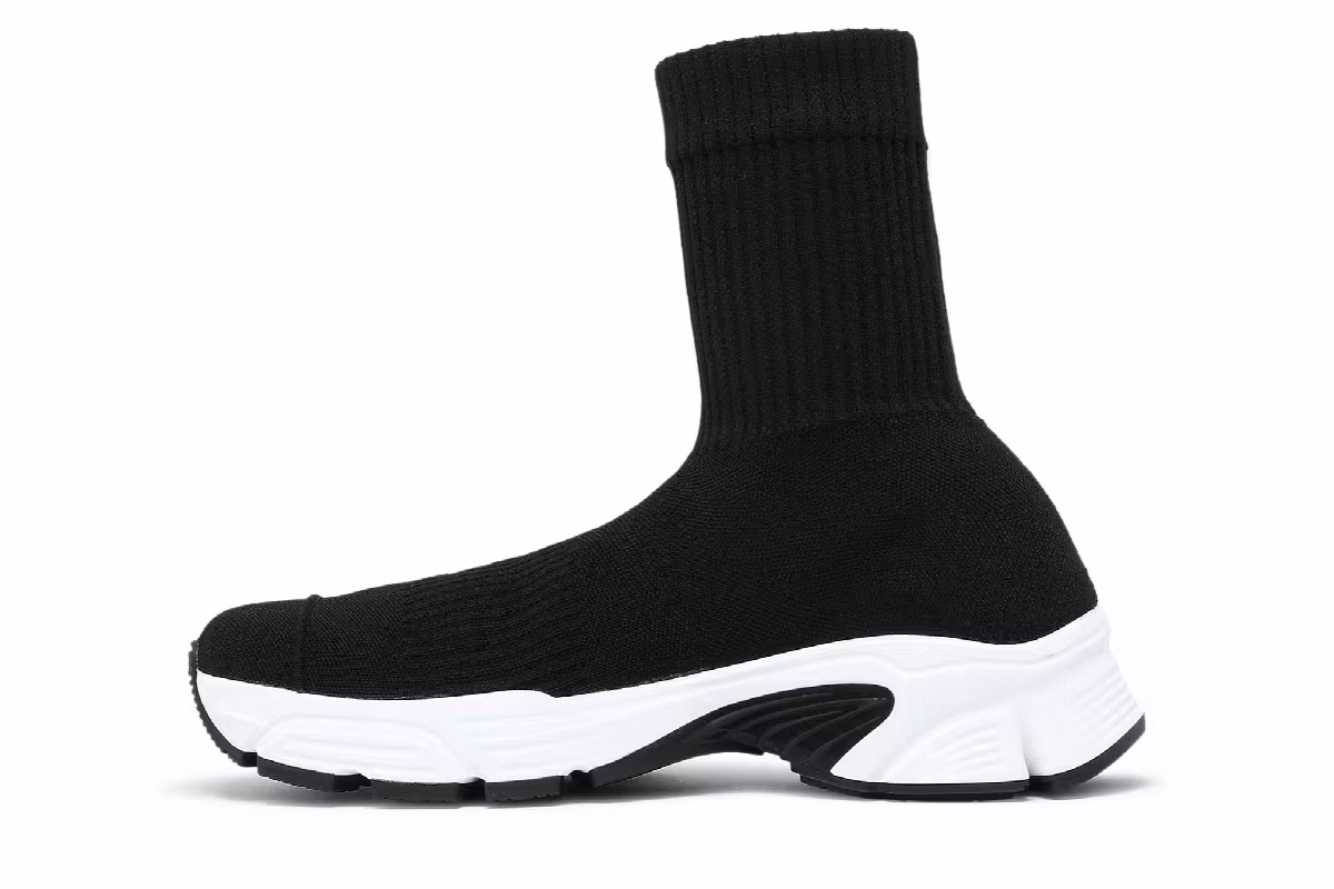 Balenciaga Women's Speed 3.0 Sneaker Black White, view 4