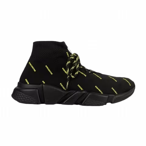 Balenciaga Speed Lace-Up 'All Over Print - Black Yellow Fluo'