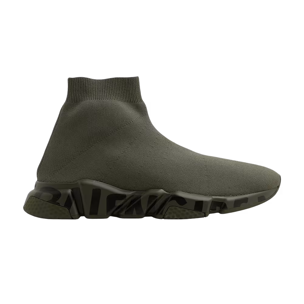 Balenciaga Speed Sneaker Midsole Graffiti - Kaki Black