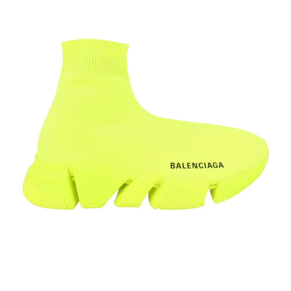 Balenciaga Women's Speed 2 Knit Sneaker Fluo Yellow