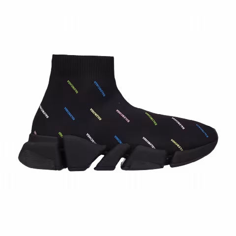 Balenciaga Wmns Speed 2.0 Sneaker 'Allover Logo - Black Multi-Color'