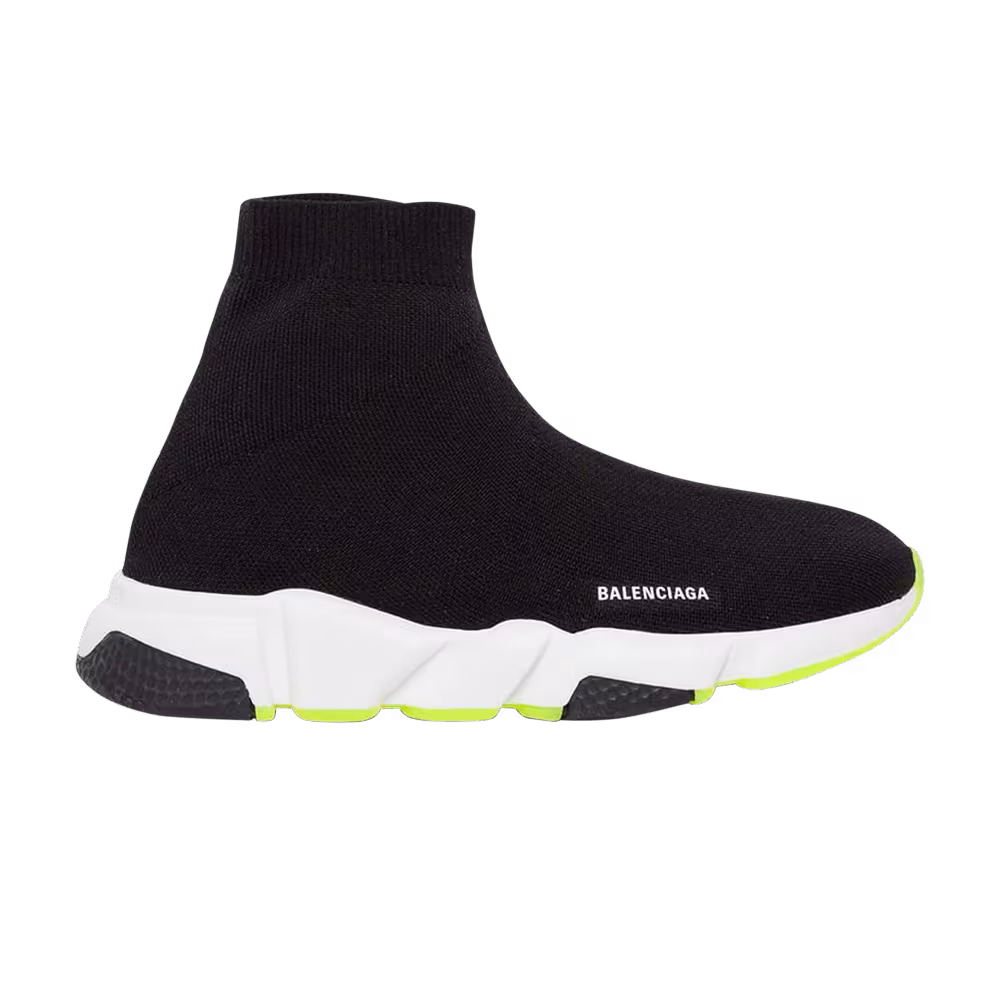 Balenciaga Speed Sneaker Kids Black White Fluo