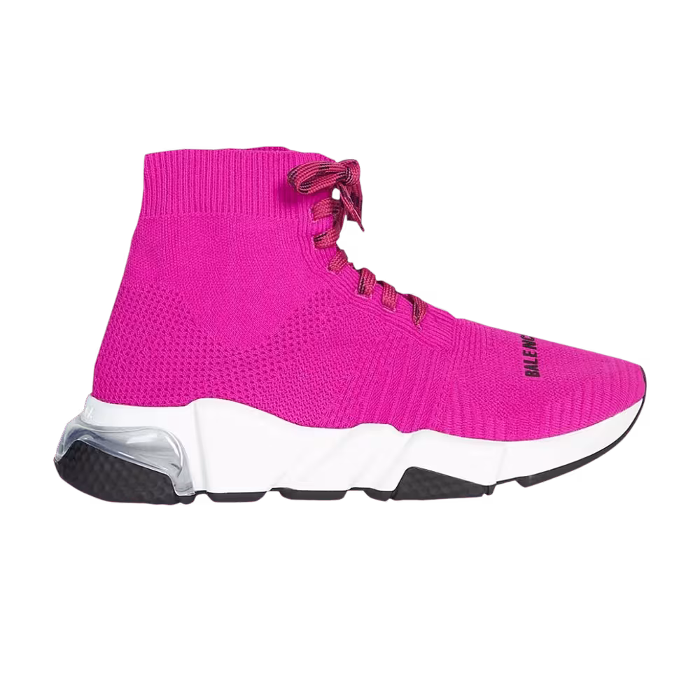 Balenciaga Women's Speed Lace Up Sneaker Magenta