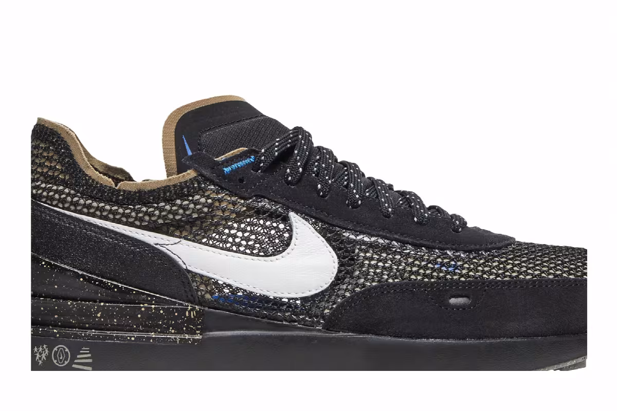 Nike Waffle One Black Iron Grey, view 3