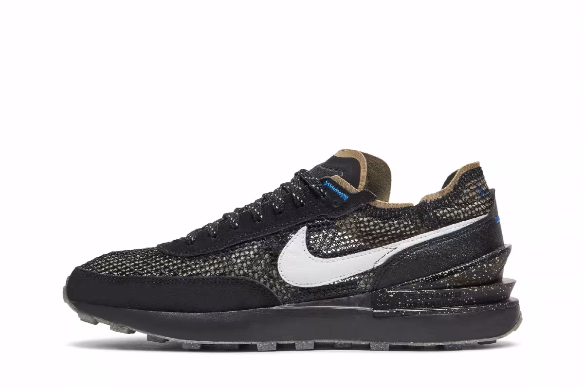 Nike Waffle One Black Iron Grey, view 4
