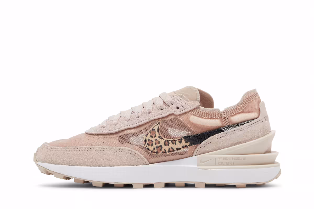 Nike Women's Waffle One SE Pink Leopard, view 4