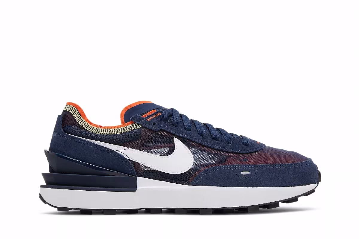 Nike Waffle One Midnight Navy Orange Melon Tint, view 2