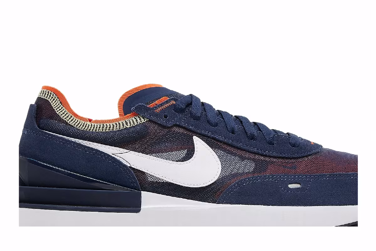 Nike Waffle One Midnight Navy Orange Melon Tint, view 3
