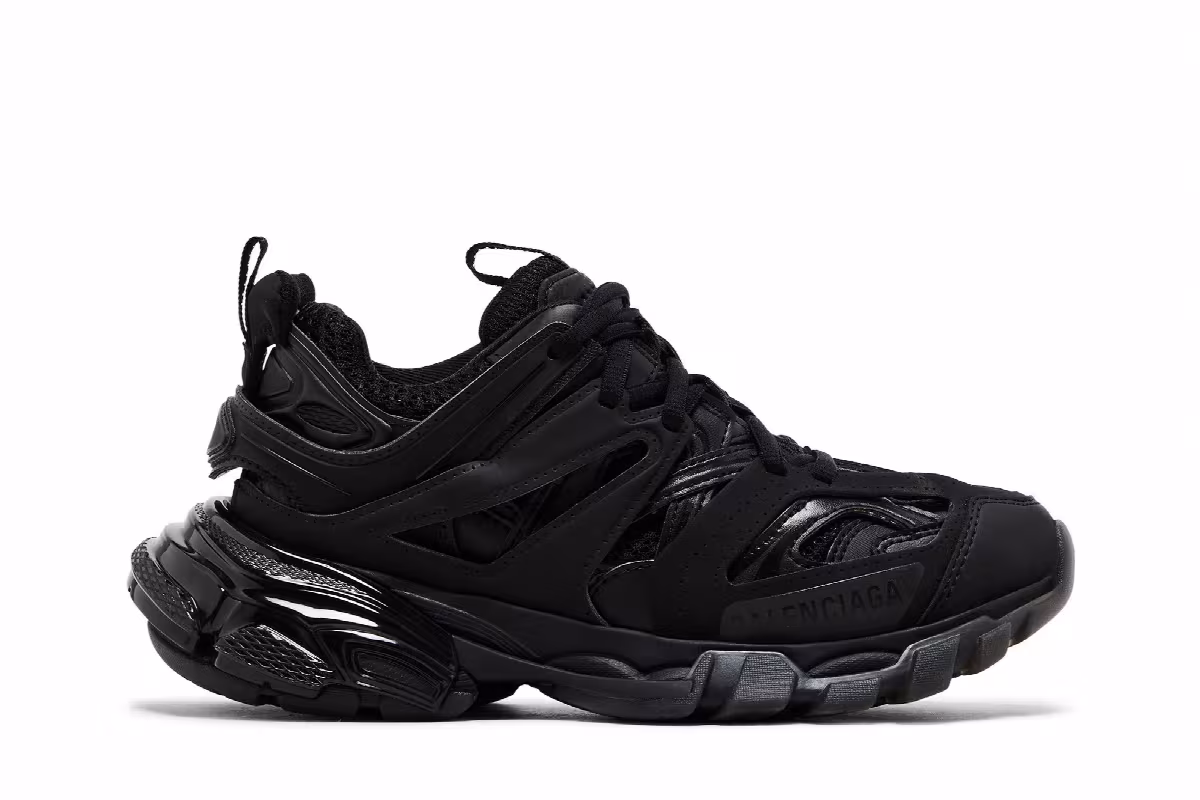 Balenciaga Women's Track Sneaker Clear Sole - Black, view 2