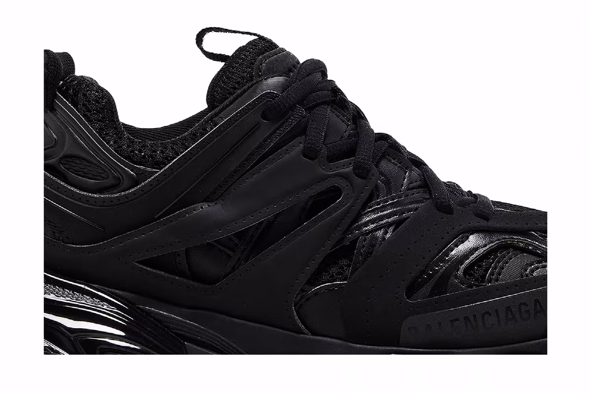 Balenciaga Women's Track Sneaker Clear Sole - Black, view 3