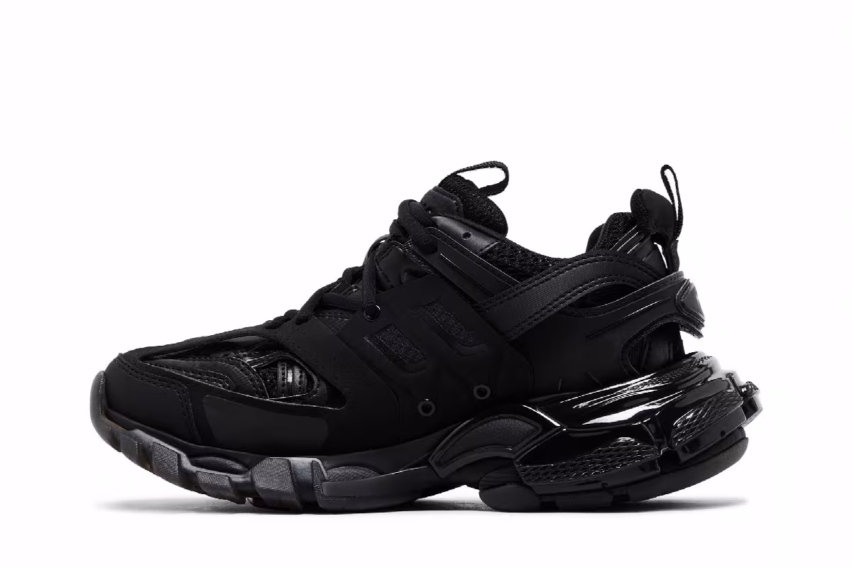 Balenciaga Women's Track Sneaker Clear Sole - Black, view 4
