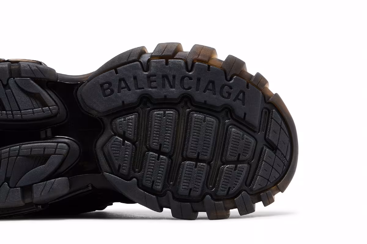 Balenciaga Women's Track Sneaker Clear Sole - Black, view 6